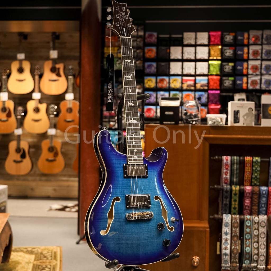 PRS SE Hollowbody II Faded Blue Burst w/case