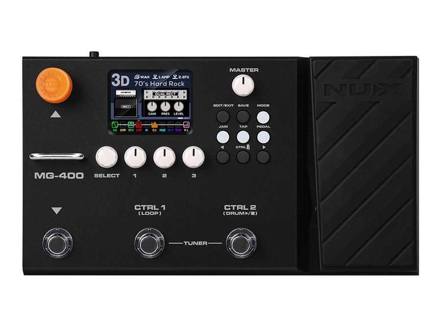 NUX MG-400 Multi-Effects guitar/bass amp modeling processor with USB recording interface