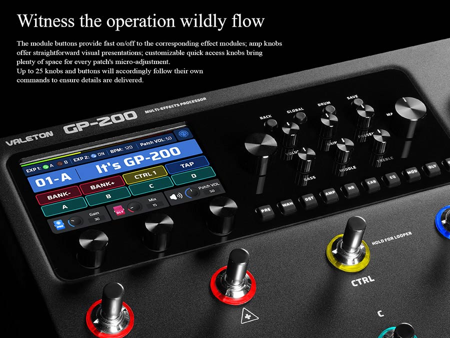 Valeton GP-200 multi-effects processor with IR + amp/cab simulation +