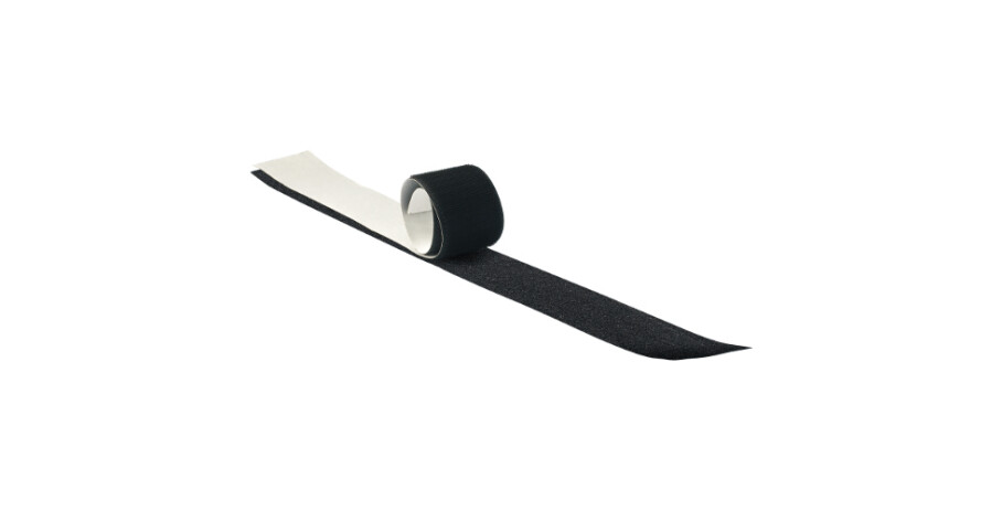 Klitteband 1000x50mm Black - Hook &amp; loop tape