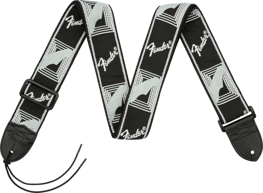 Fender Monogrammed Strap, Black/Light Grey/Dark Grey