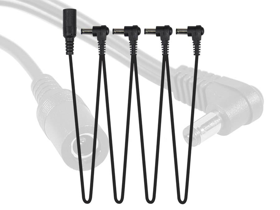 Xvive power distribution cable, connects to psu, 4 female and 1 male connectors, daisy chain