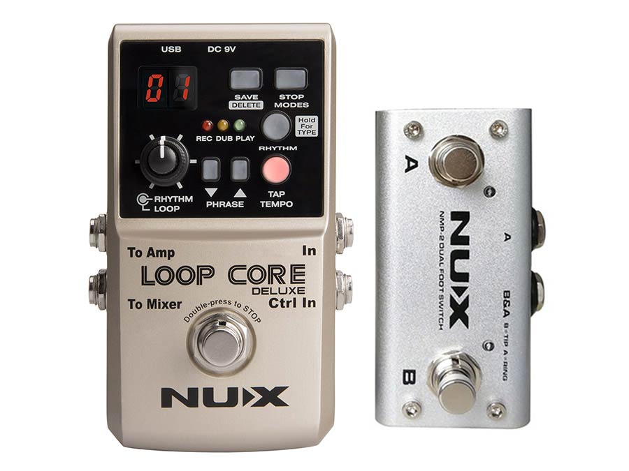 NUX Core Series loop pedal bundle LOOP CORE DELUXE, with NMP-2 footswitch