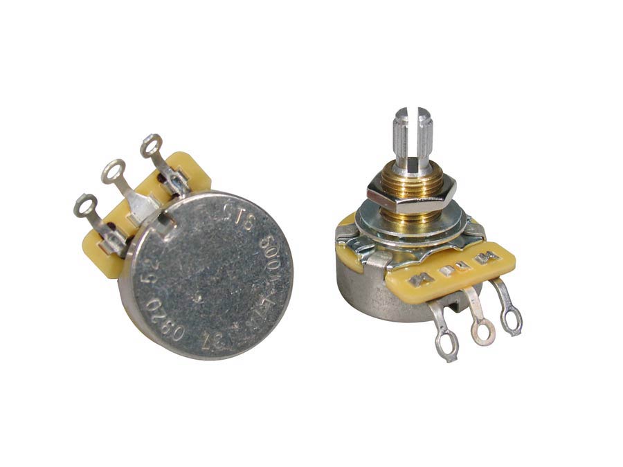 CTS USA potentiometer, standard .375" bushing, 3/8" diam. 250K linear