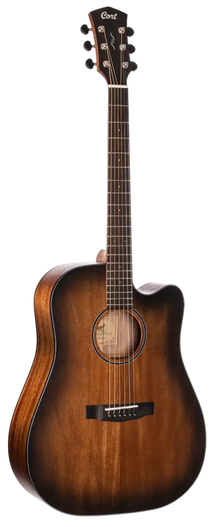 Cort CORE-DC AMH, Open Pore Black Burst, voorversterker, Softcase