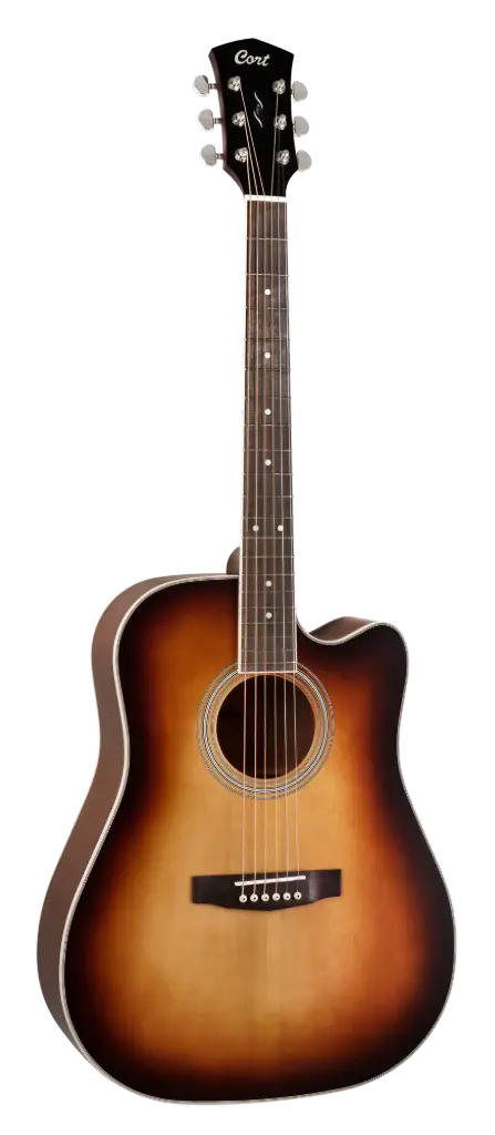 Cort PURE-DC, Satin Light Burst Top Natural Satin Body, Preamp