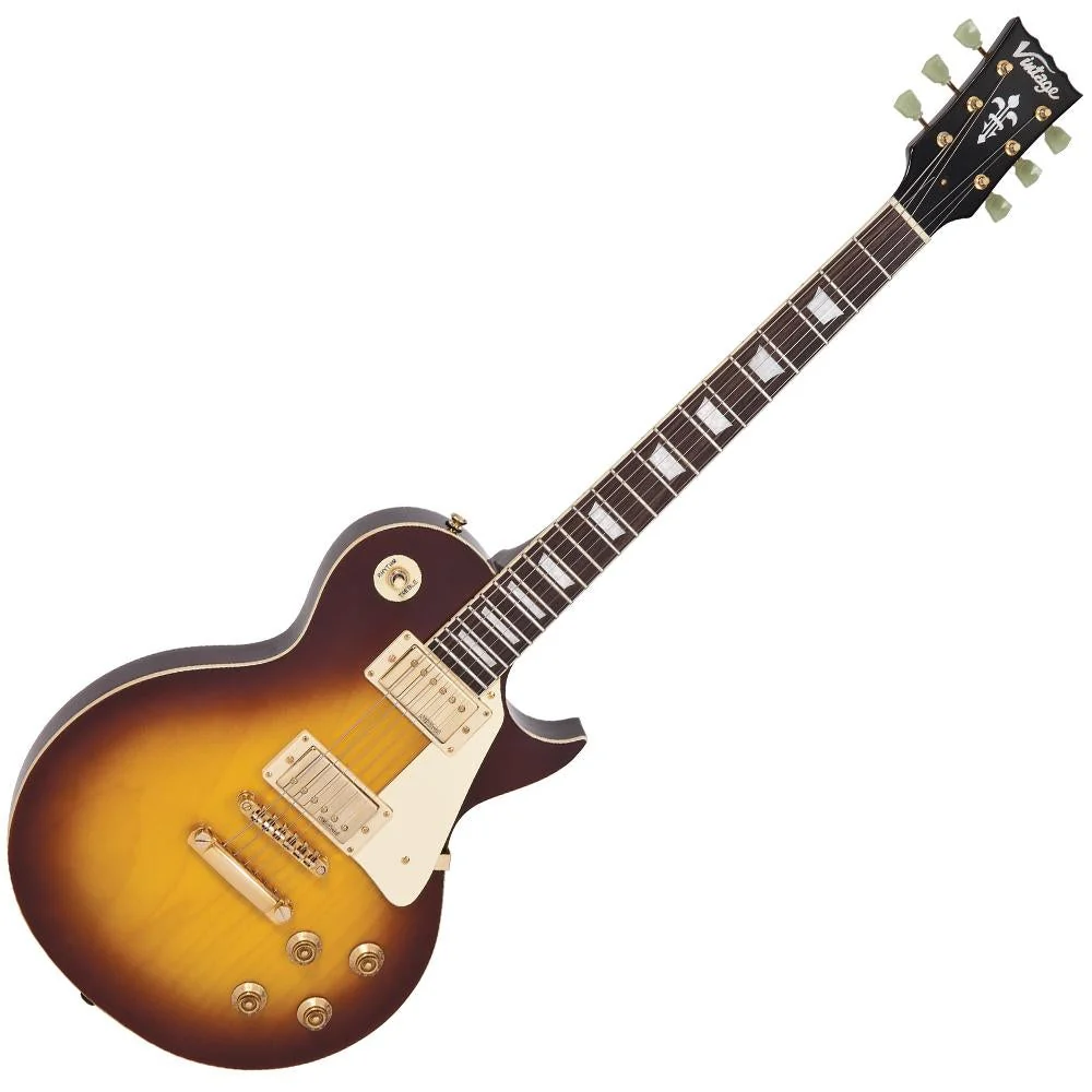 Vintage V100 Reissued Electric Guitar ~ Tobacco Sunburst