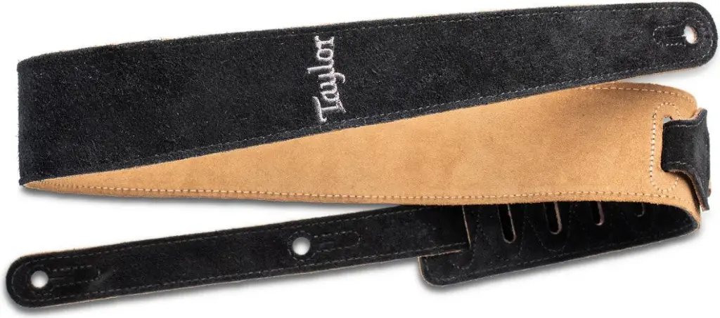 Taylor - Strap - Embroidered Suede - Black