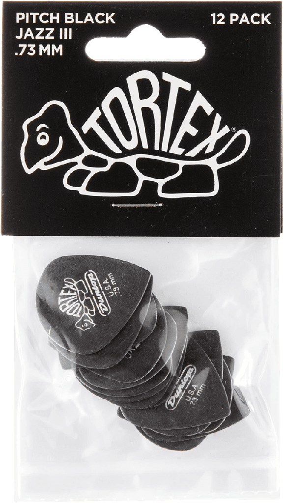 DUNLOP Tortex Jazz Black 12 x 0,73 mm ADU 482P73