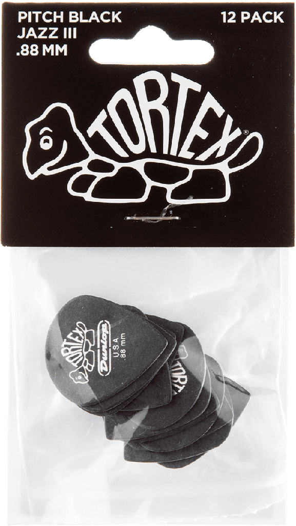 DUNLOP Tortex Jazz Black 12 x 0,88 mm ADU 482P88