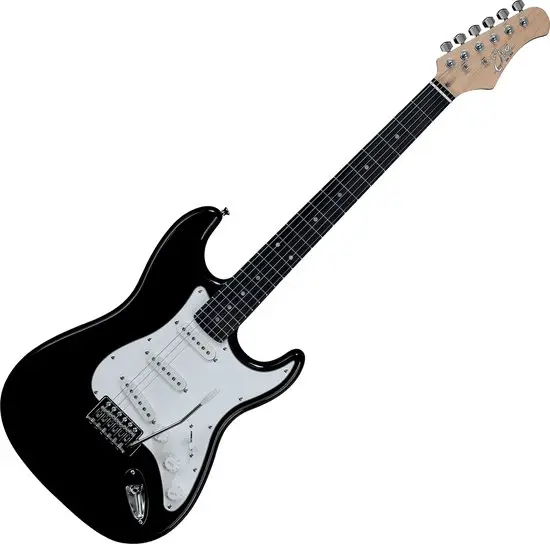 EKO S300BLK Strat Metallic Black