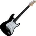 EKO S300BLK Strat Metallic Black