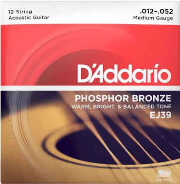D'Addario EJ39 12-string 12-52
