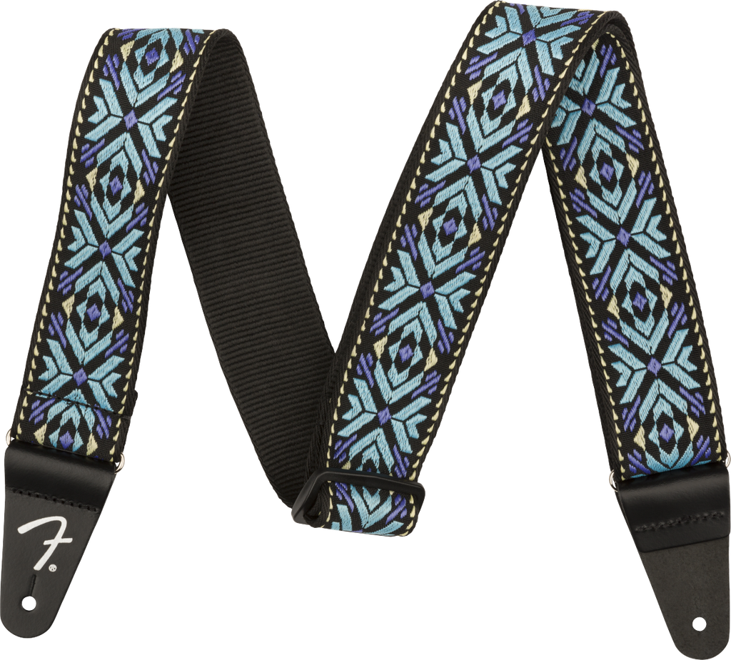 Fender Pasadena Woven Strap, Blue Snowflake