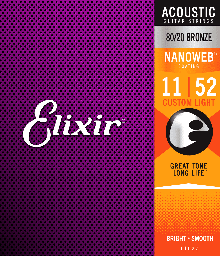 [CEL 11027] Elixir Nanoweb Brons 80/20 11-52