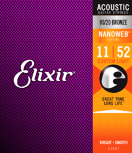 [CEL 11027] Elixir Nanoweb Brons 80/20 11-52
