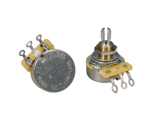 [CTS500-A53] CTS USA potentiometer, standard .375" bushing, 3/8" diam. 500K audio