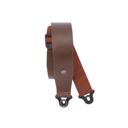 [25BAL02] D'Addario Comfort Leather Auto Lock Guitar Strap, Brown