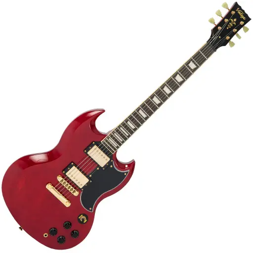 [VS6CG] Vintage VS6 ReIssued Electric Guitar ~ Cherry Red/Gold Hardware