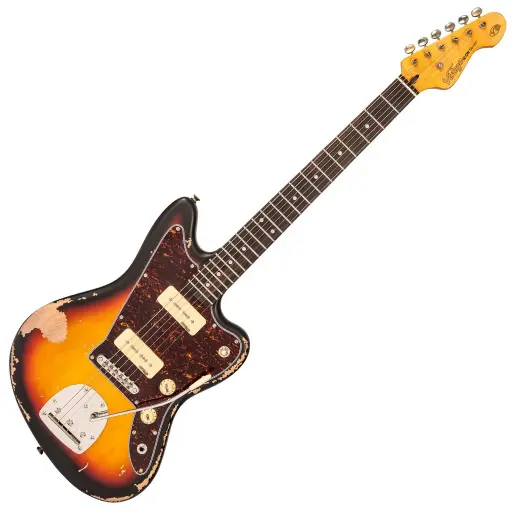 [V65VMRSB] Vintage V65 ICON Vibrato Electric Guitar ~ Distressed Tobacco Sunburst