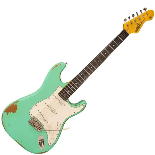 [V6MRVG] Vintage V6 ICON Electric Guitar ~ Distressed Ventura Green