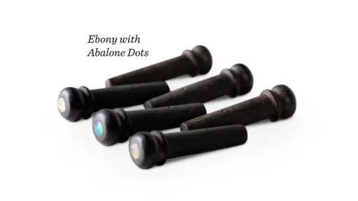[7251] Bridge Pins Ebony w/AB