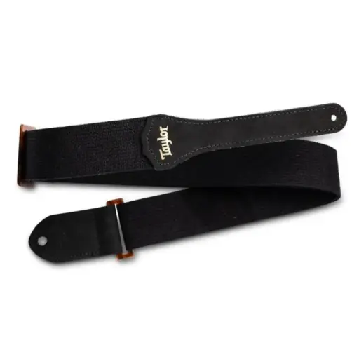 [4013-20] Taylor - GS Mini Strap - Blk Cotton - Amber Buckle 