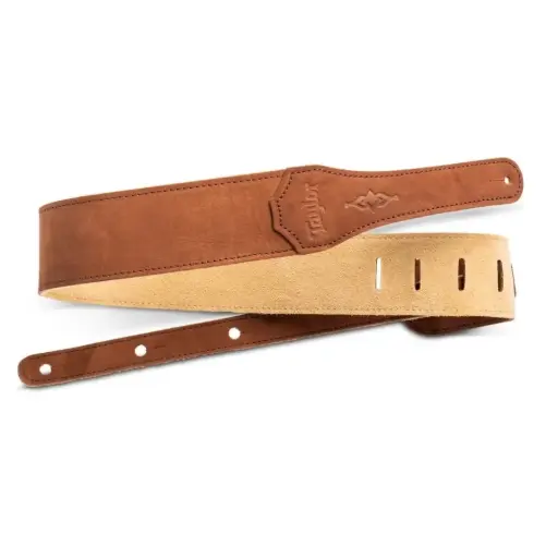 [4103-25] Taylor - Gemstone Strap - Sanded Suede - Med Brn