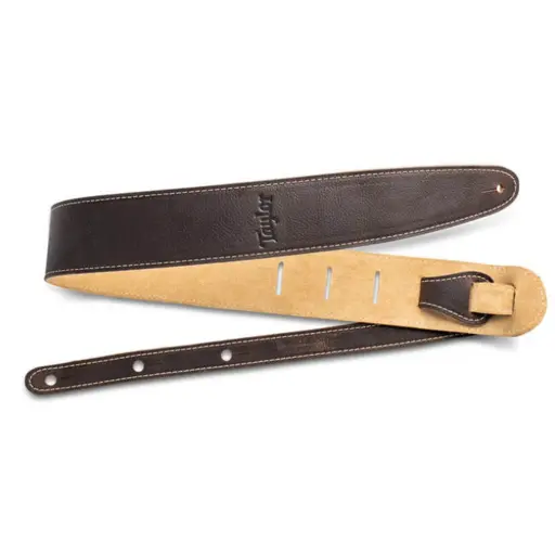 [4101-25] Taylor Strap - Choc Brown Leather - Suede Back