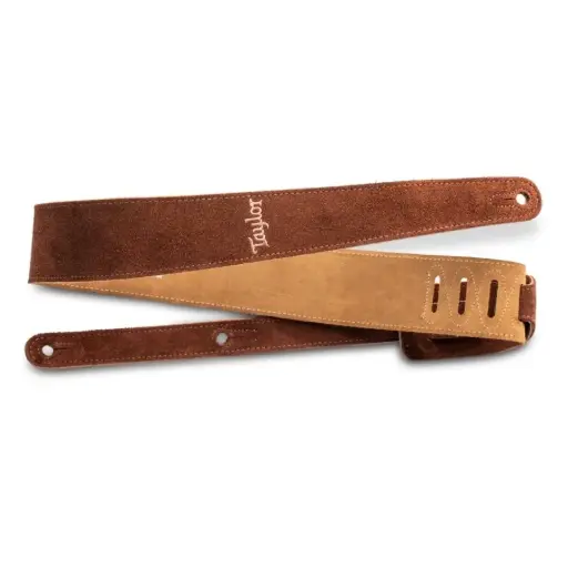 [4400-25] Taylor - Strap - Embroidered Suede - Choc  