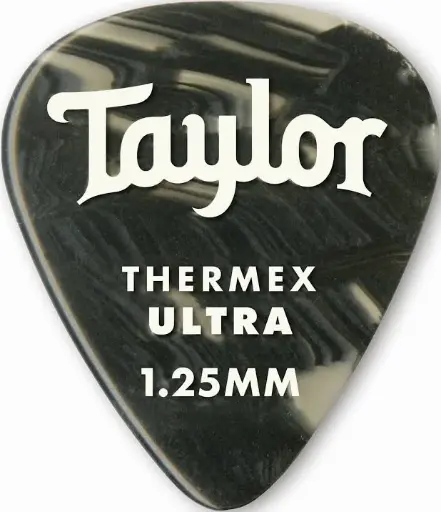 [80717] Taylor Picks 1.25mm/351 - Thermex Ultra - Black Onyx - 6 pc
