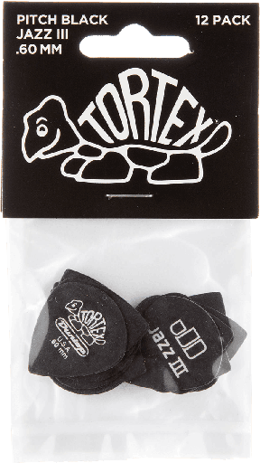 [ADU 482P60] DUNLOP Tortex Jazz Black 12 x 0,60mm ADU 482P60