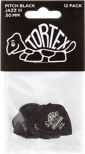[ADU 482P50] DUNLOP Tortex Jazz Black 12 x 0,50mm ADU 482P50