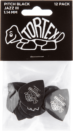 [ADU 482P114] DUNLOP Tortex Jazz Black 12 x 1,14mm ADU 482P114