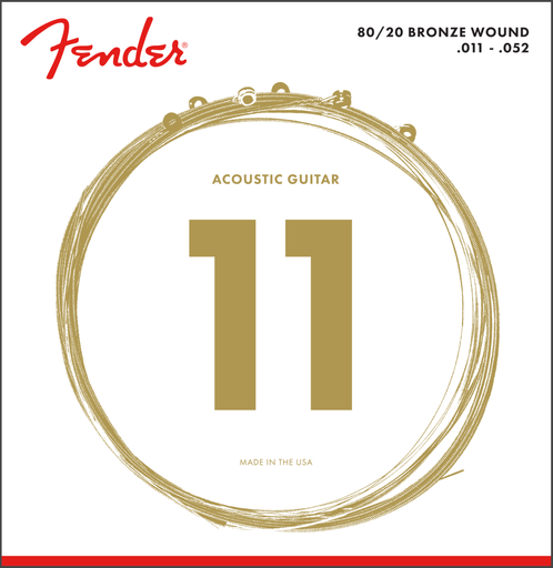 [073-0070-405] Fender Acoustic 80/20 Bronze 11-52