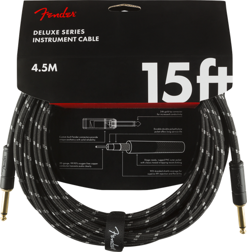 [099-0820-083] Fender Deluxe 4,5m Straight Black Tweed